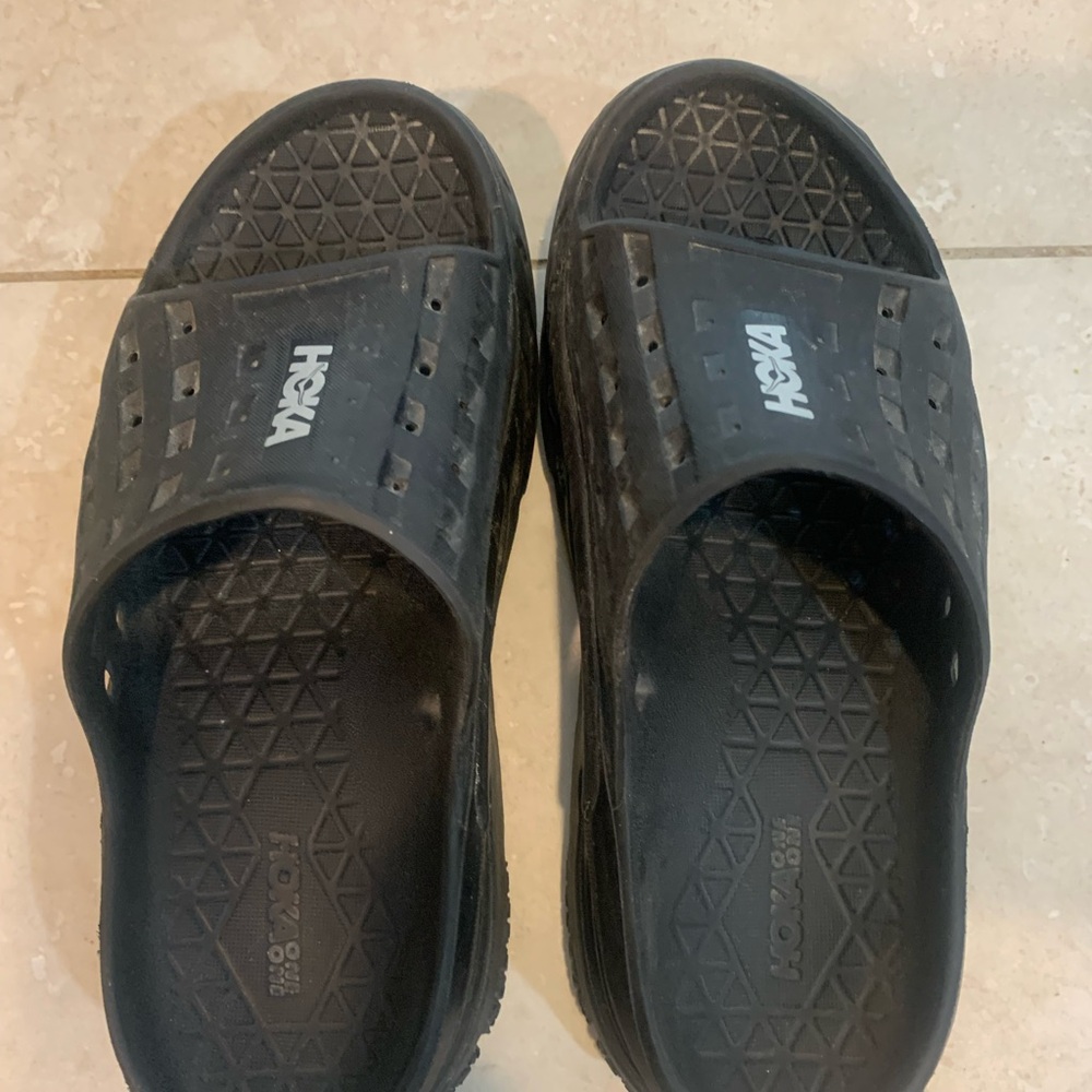 HOKA Black Slide Sandals size 6